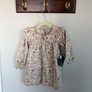 Floral Pink and Cream Kids Dress